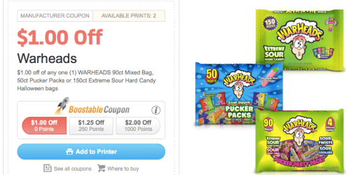 Hopster.com: High Value $2/1 Warheads Coupon = LARGE 90-Count Mixed Bags $1.99 at Walgreens