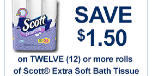 High Value $1.50/1 Scott Extra Soft Bath Tissue Coupon = Only 34¢ Per BIG Roll at Walgreens