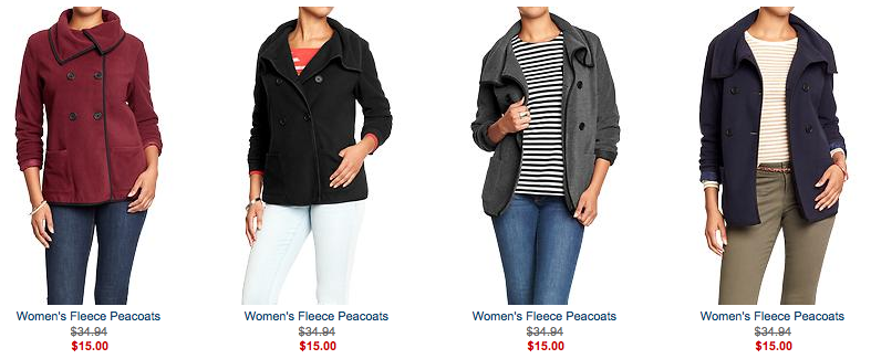 old navy pea coats $15