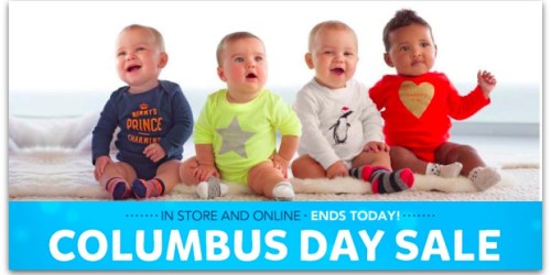 Carter’s Columbus Day Sale: Save Up to 30% Off (Great Deals on Fleece Items, Sleepwear, Costumes & More)