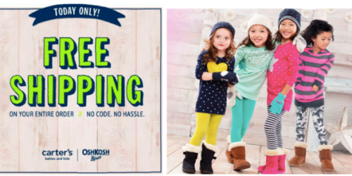 Carter’s & OshKosh B’Gosh: Rare Free Shipping on ANY Order (Today Only) + More