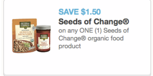 High Value $1.50/1 Seeds of Change Organic Food Product Coupon (Reset!) + Walmart Deal