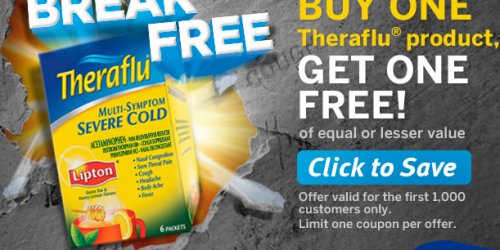 Rare Buy 1 Theraflu Product Get 1 Free Coupon (First 1,000!)