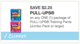 High Value $2.25/1 Pull-Ups Training Pants Coupon