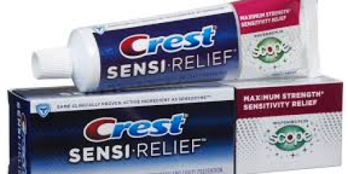 New $1.25/1 Crest Sensi-Relief, Sensi-Namel, or Sensi-Repair & Prevent Paste Coupon + Walgreens Scenario
