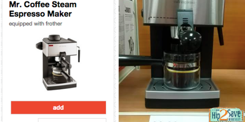 Target: 40% Off Mr. Coffee Steam Espresso Maker Cartwheel (Today Only!) = Only $23.99
