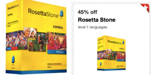 Target Cartwheel: High Value 45% Off Rosetta Stone Level 1 Languages – Spanish, French, Italian & More