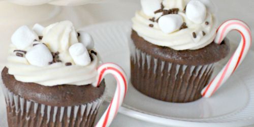 Easy Hot Cocoa Decorated Cupcakes