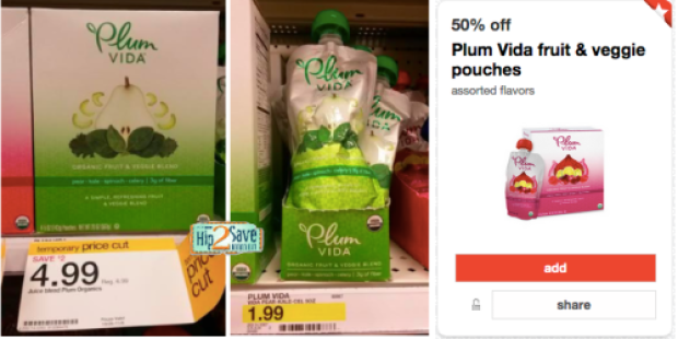 Target Cartwheel: High Value 50% Off Plum Vida Fruit & Veggie Pouches = FREE Single Pouches