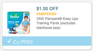 $1.50/1 Pampers Easy Ups Training Pants Coupon