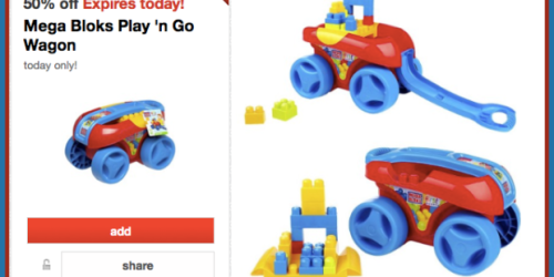 Target Cartwheel: 50% Off Mega Bloks Play ‘n Go Wagon Today Only = As Low As $7.50