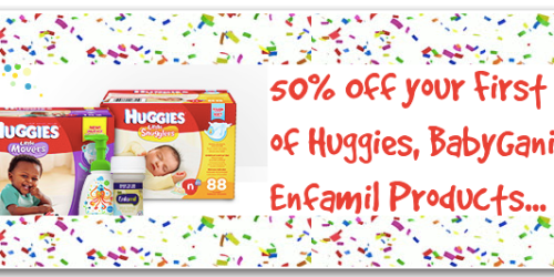 New Amazon Mom Members: Get 50% Off Huggies, Babyganics & Enfamil Products + FREE Shipping