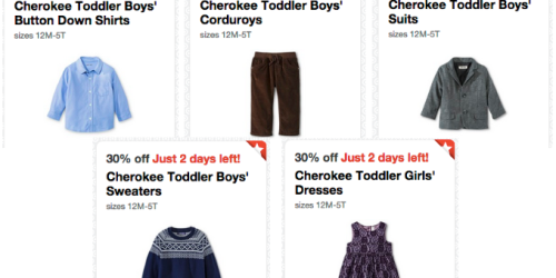Target Cartwheel: High Value 30% Off Cherokee Toddler Clothing Offers