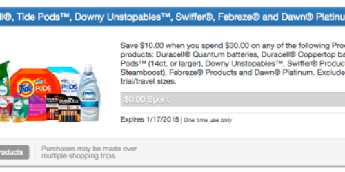 SavingStar: Spend $30 on Select Procter & Gamble Products Products, Get $10 Back + More