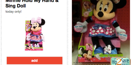 Target Cartwheel: 50% Off  Minnie Hold My Hand & Sing Doll Today Only = As Low As $6.75
