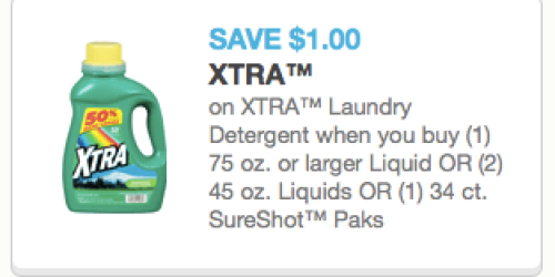 Rite Aid, CVS & Walgreens: XTRA Laundry Detergent as Low as $0.99 Per Bottle (Through 11/15)