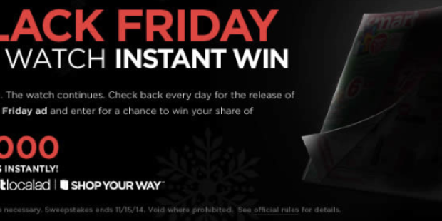 Shop Your Way Kmart & Sears Black Friday Ad Watch Games: 1,150 Win 1,000-10,000 Points