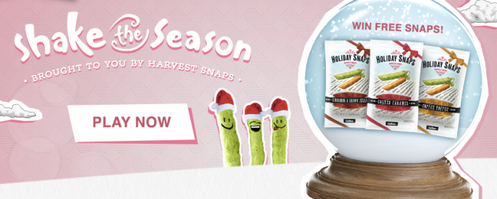 Harvest Snaps Instant Win Game 1 550 Win Free Snaps Print 0 50 1 