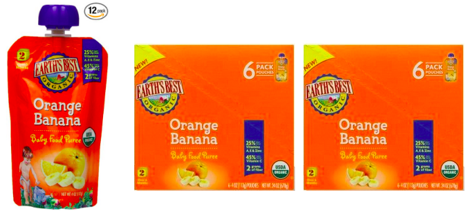 Amazon: Earth's Best Organic Baby Food Puree Only 52¢ Per Pouch
