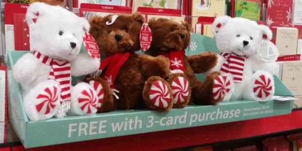 Walmart: Possible Free Holiday Plush Bear ($6.99 Value) with 3-Card American Greetings Purchase Coupon