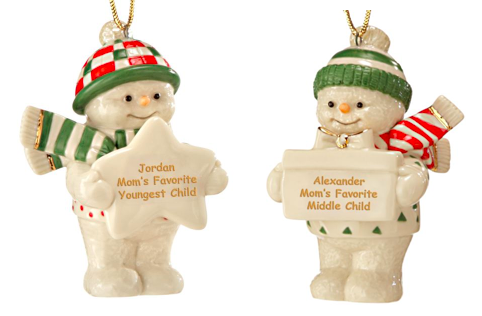 lenox baby's first christmas ornament personalized