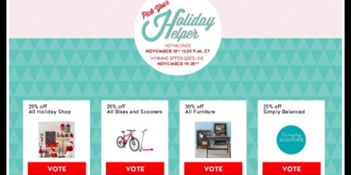 Target Cartwheel: Vote for Your Favorite Offer – Winning Offer Will Go Live on 11/19