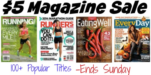 $5 Magazine Sale with 100+ Popular Magazines: Running Times, Runner’s World, Eating Well + More