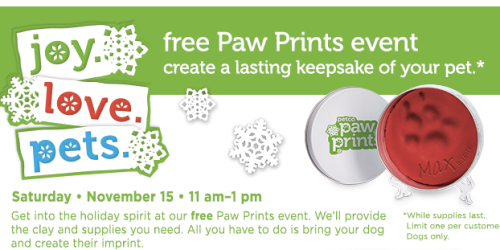 Petco: FREE Paw Print Keepsake (11/15 Only)