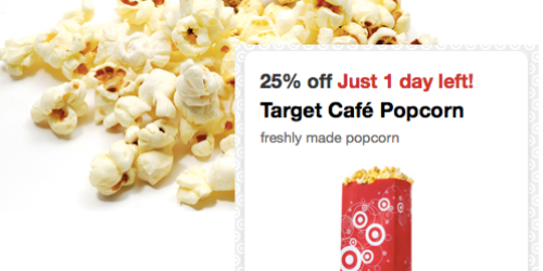Target: 25% Off Freshly Made Cafe Popcorn Cartwheel Offer (+ Savings on Pizza, Hot Dogs & More!)
