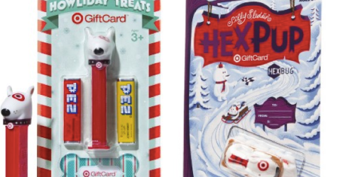 Target.com: Holiday Gift Cards (Include FREE PEZ Dispenser & Candy OR Hex Pup Toy!) + Ship FREE