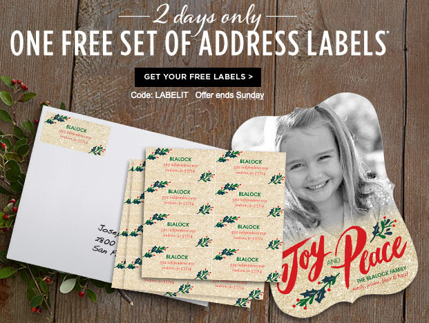 Shutterfly: FREE 24ct Personalized Address Labels (Up To $9.99 Value ...