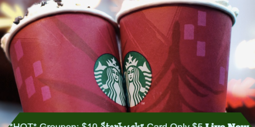 Groupon: *HOT* $10 Starbucks eGift Only $5 Live NOW (Limited Quantities Available!)