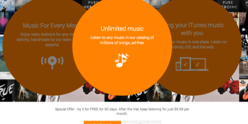 Google Play: Up to 3 FREE Months All Access Music Subscription (New Subscribers)