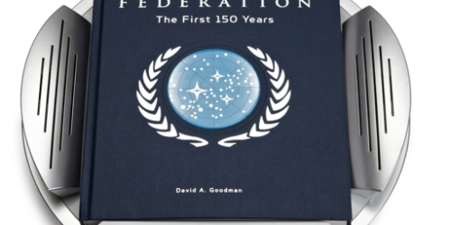 Star Trek Federation The First 150 Years Hardcover Book AND Electronic Pedestal Display As Low As $13.99