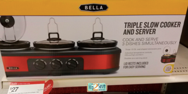 Target: Bella Triple Slow Cooker & Server Only $21.60 (Reg. $39.99!)