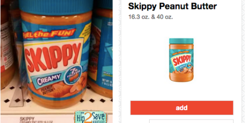 Target Cartwheel: New 25% Off Skippy Peanut Butter Offer =  Only $1.05 for 16.3-oz Jar