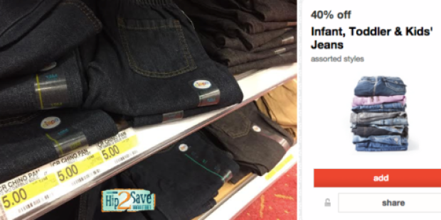 Target Cartwheel: 40% Off Infant, Toddler, & Kids’ Jeans = Only $3 Per Pair