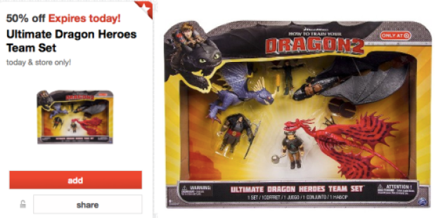 Target Cartwheel: 50% Off Ultimate Dragon Heroes Team Set Today Only = As Low As $19.99