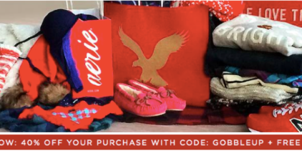 American Eagle Outfitters & Aerie: Extra 40% Off Sitewide + Free Shipping (+ 10 Panties for $30 at Aerie!)