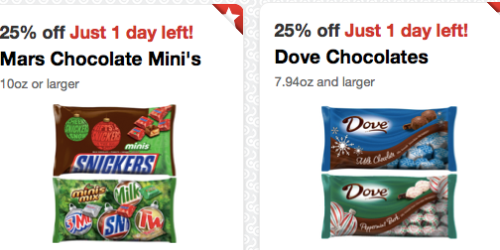 Target: 25% Off Mars Minis & Dove Chocolates Cartwheel Offers (+ Deal Scenarios)