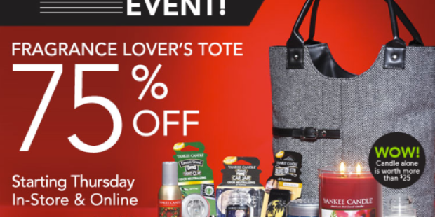 Yankee Candle: Fragrance Lover’s Tote Only $25 with $50 Purchase (+ Buy 2, Get 1 Free Holiday Candles)