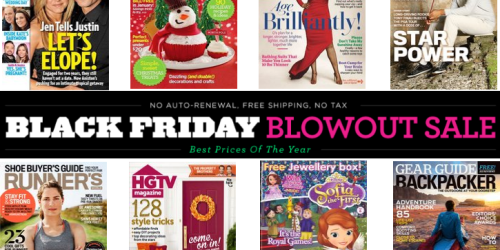 Black Friday Magazine Blowout Sale: *HOT* Deals on Us Weekly, Sofia the First, Oprah, Frozen, & Much More