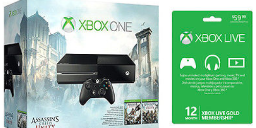 Xbox One Assassin’s Creed Unity Bundle AND Xbox Live One Year Subscription Only $329.99 Shipped