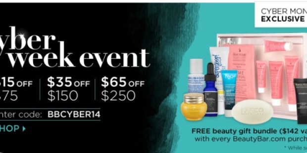 BeautyBar.com: *HOT* FREE Beauty Gift Bundle ($142 Value) with EVERY Purchase