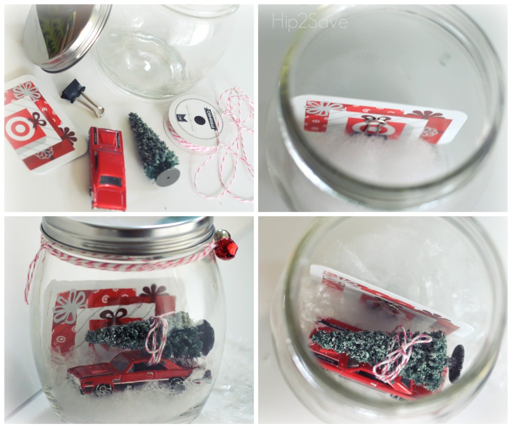 How to make a gift card snow globe
