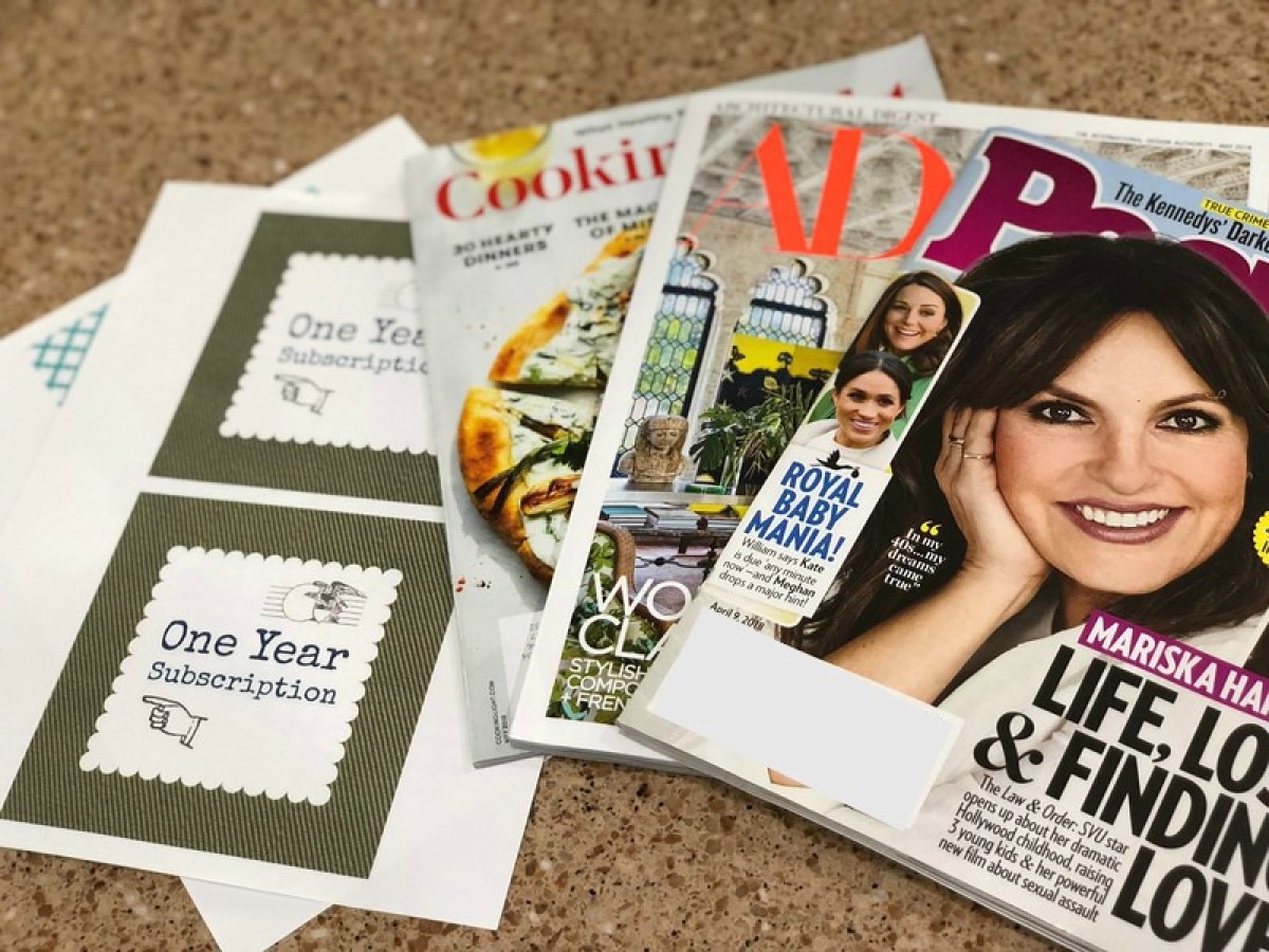 printable DIY magazine subscription tags