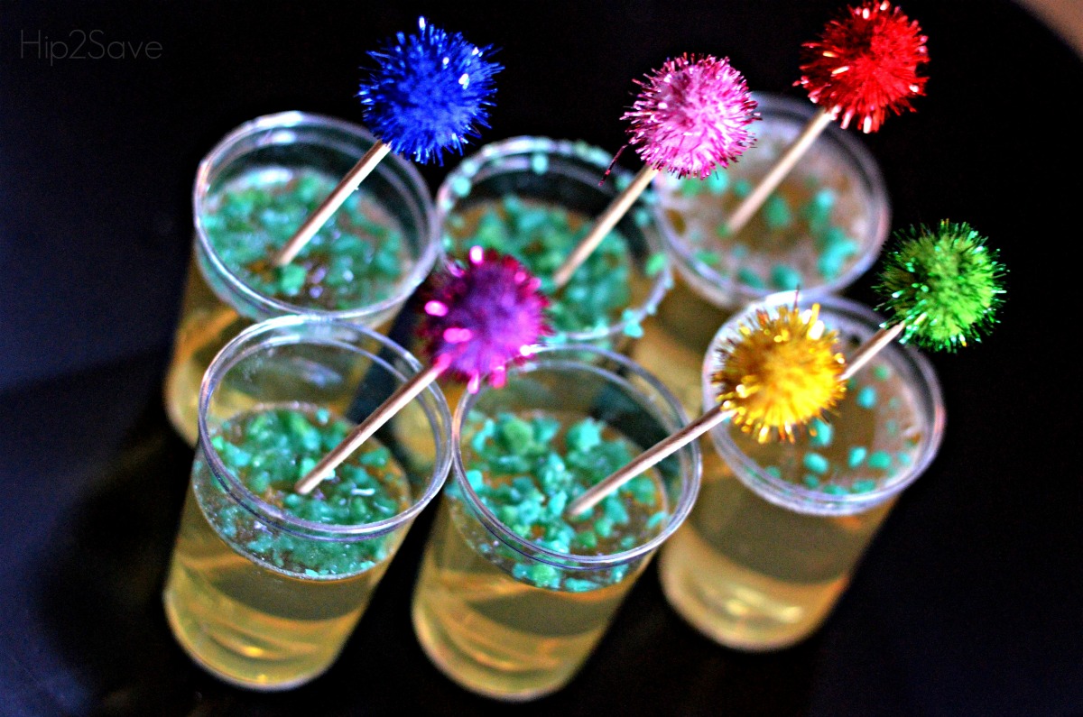 Rainbows sprinkles Champagne Jell-O Shots (New Year’s Eve Treat)