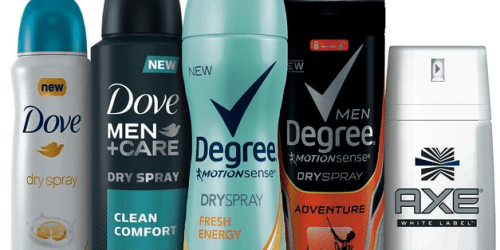 Free Full-Sized Unilever Dry Spray Antiperspirant (Available Again) + New $2/1 Dry Spray Coupons
