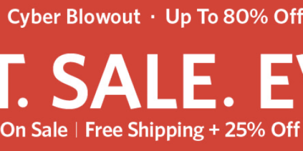 The Knot Shop: Cyber Blowout Sale (Up to 80% Off) + Free Shipping on Every Order Today Only