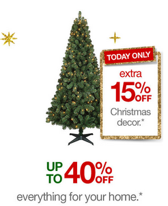 Target.com: Extra 15% Off Already Discounted Christmas Decor (Today ...